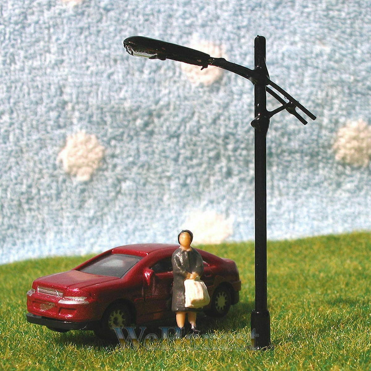 5 x N scale street lights railroad lamp posts model train lamps 12V bulb #B111N
